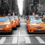 Canvas 50×150 new york taxis