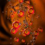 Glossy/rt08 100×150 orange water spheres